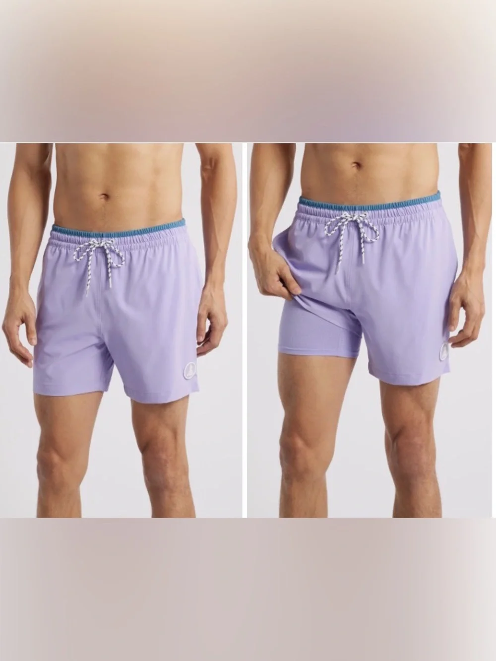 Men’s Chubbies The Love-nders 5.5” Swim Trunks Sz Small Light Purple